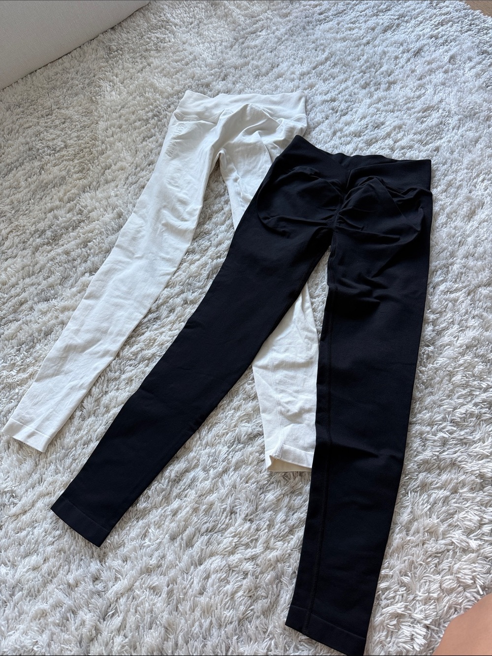 Girls Black & White Everyday Stretch Leggings - Classic Two-Pack